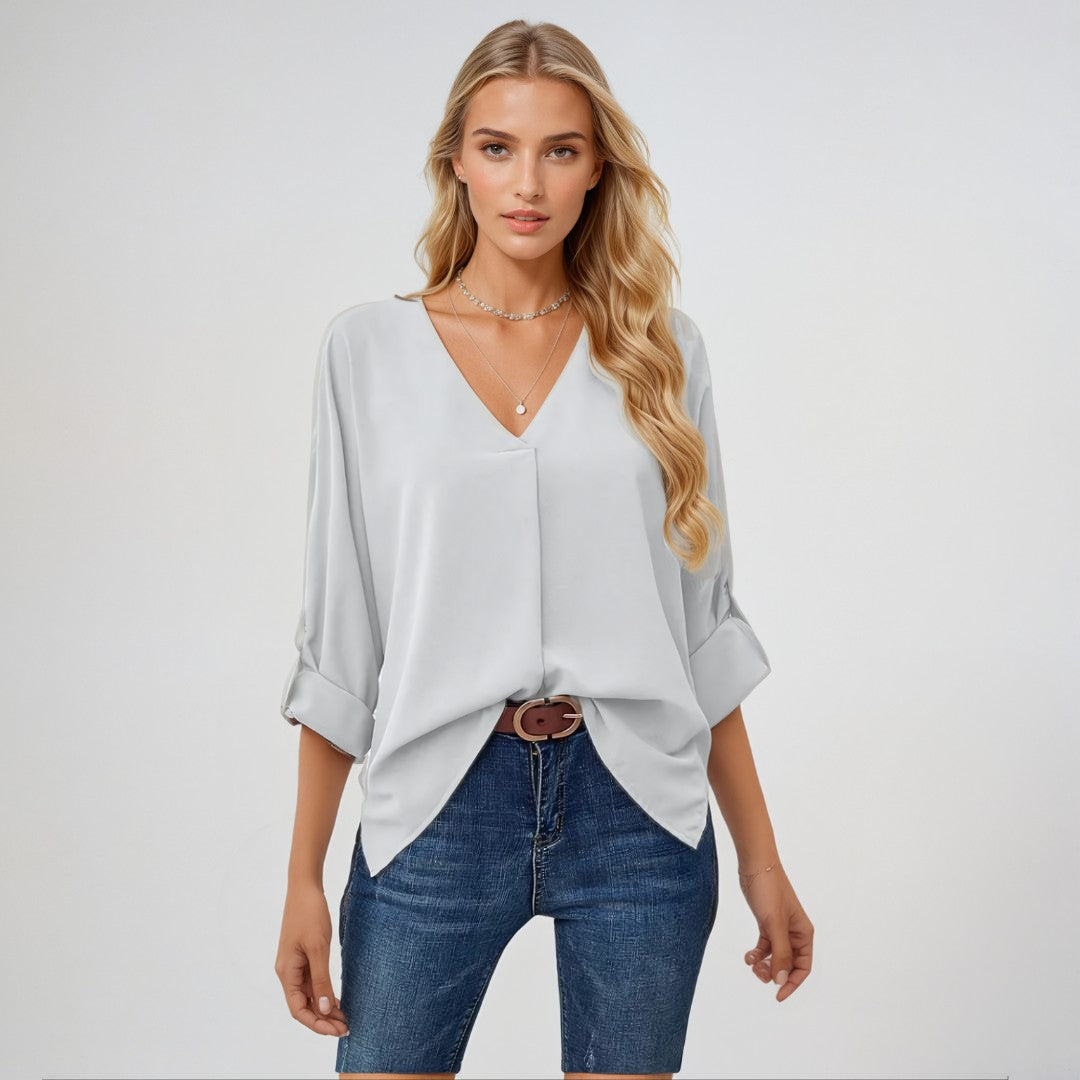 Mollie – Elegante V-hals Blouse voor Dames