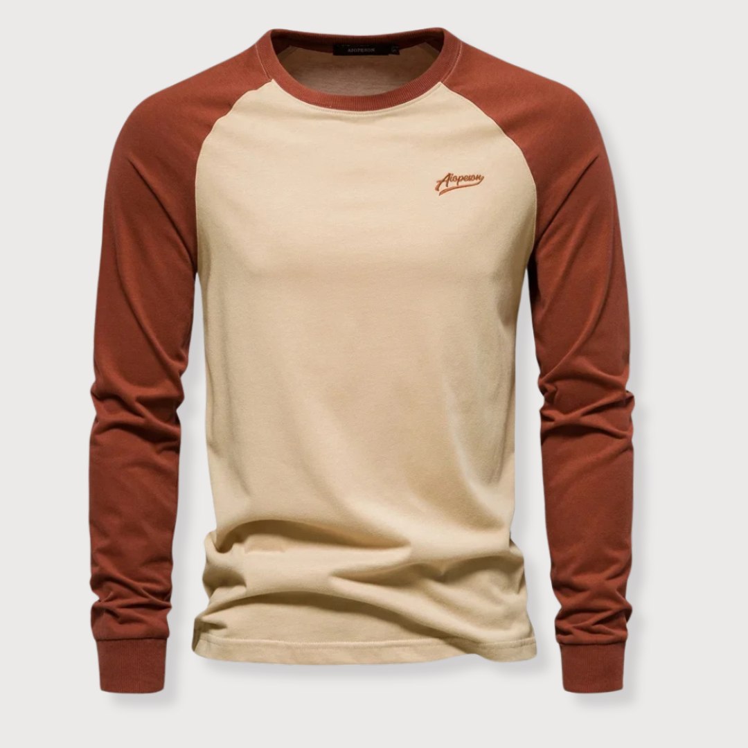 Nathan - Long Sleeve Baseball Tee voor Heren