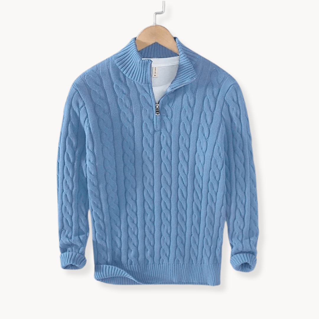 Carlton - Kabeltrui met Half-Zip voor Heren